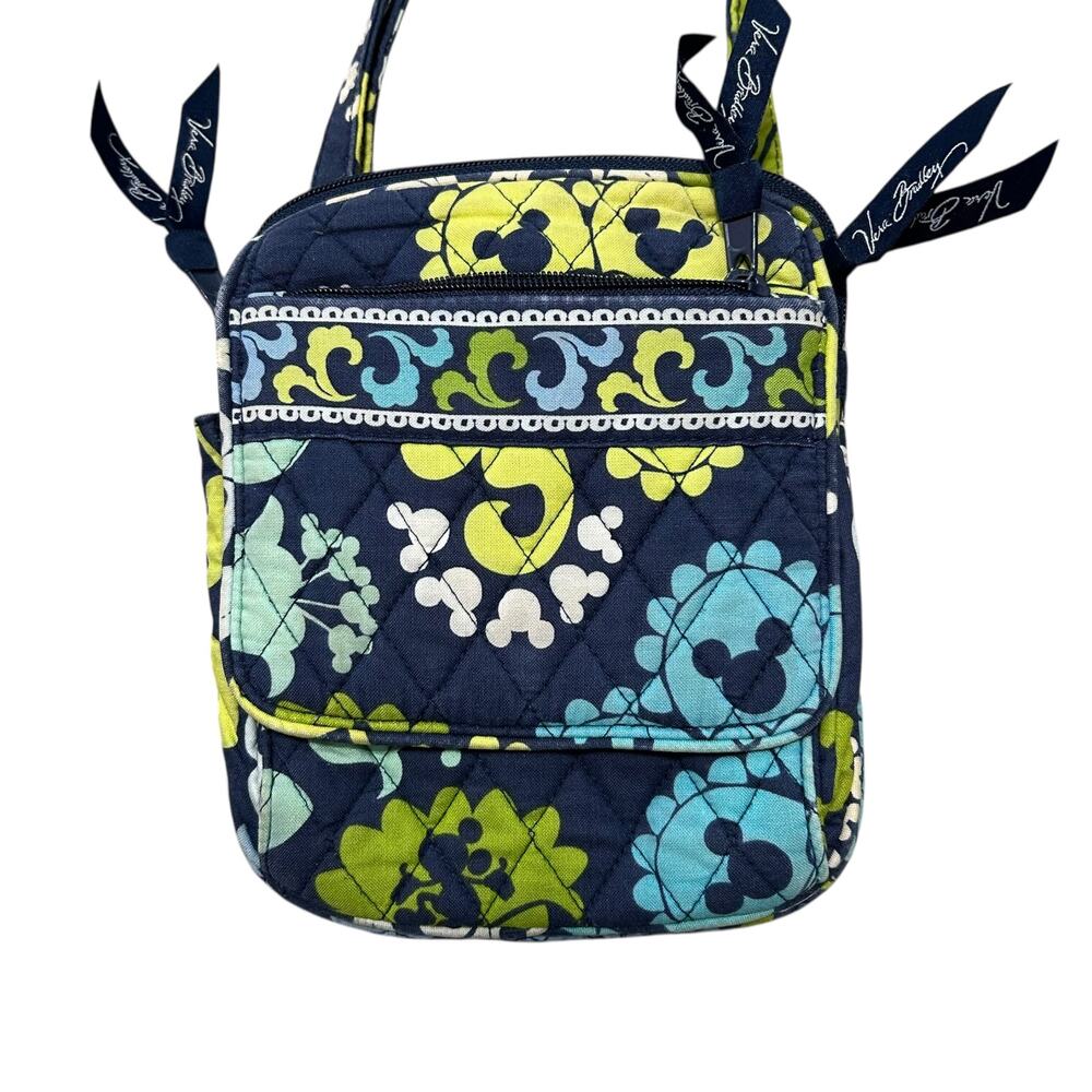 Vera Bradley Disney Parks Where's Mickey Mini Hipster Crossbody Bag Green Blue - Picture 3 of 10